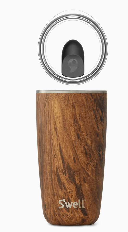 Stainless Steel Tumbler with Lid - Teakwood 18oz