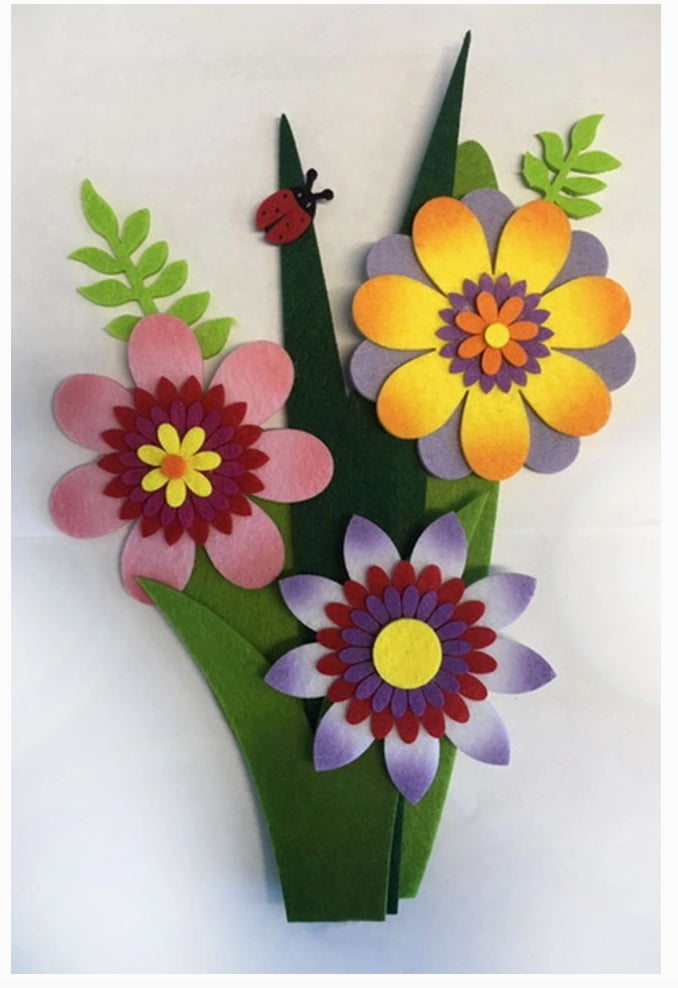 Felt & Wood Craft Kit - Make A Bunch of Flowers