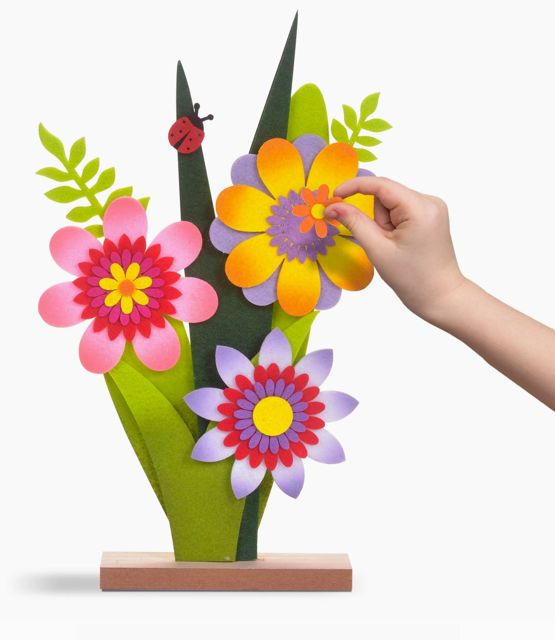 Felt & Wood Craft Kit - Make A Bunch of Flowers