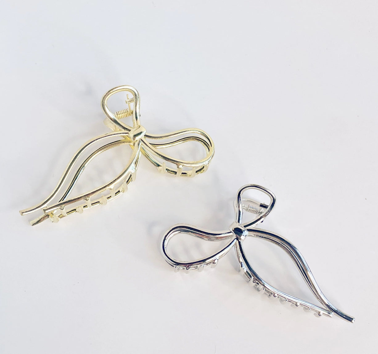 Bridget | Ribbon Bow Metal Claw Clip