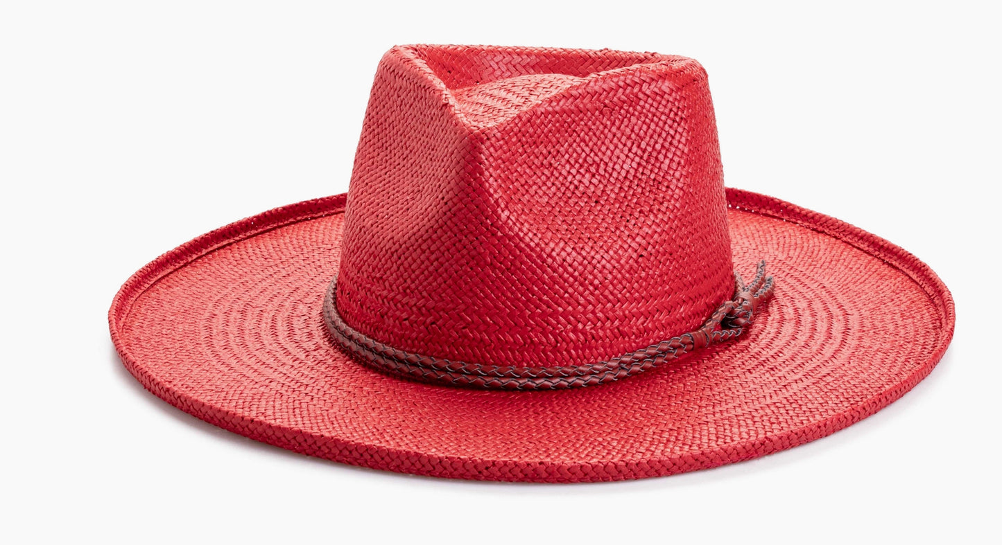 Bailey - Straw Sun Hat- Red