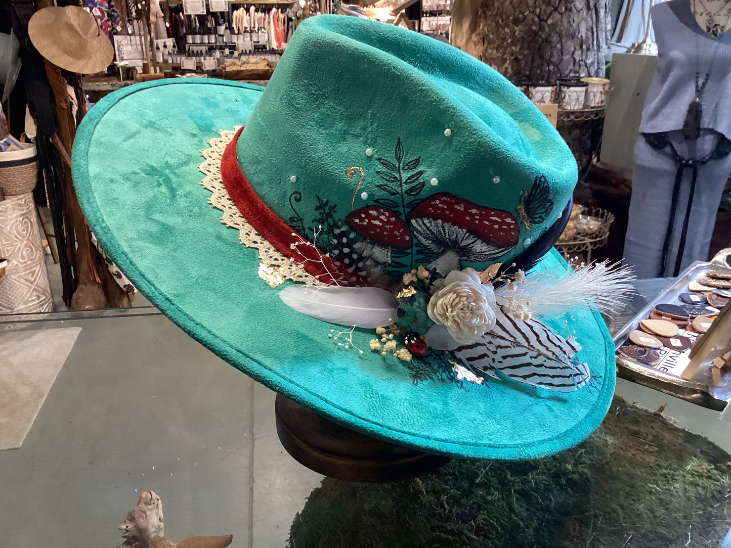 Custom Hat Turquoise Green