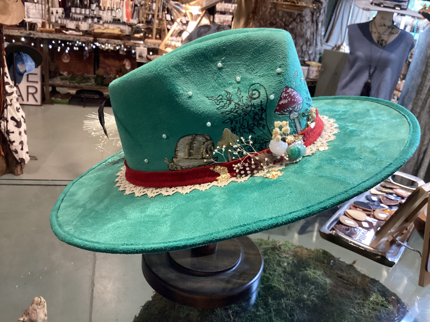 Custom Hat Turquoise Green