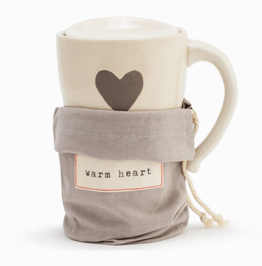 The Warm Heart Travel Mug-  Ivory