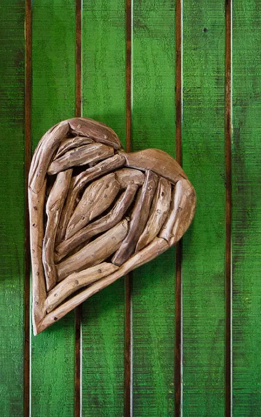 Teak Root Branch Hearts - Wall Decor