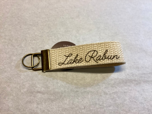 Vintage Script Custom - Custom Key Fob- Lake Rabun