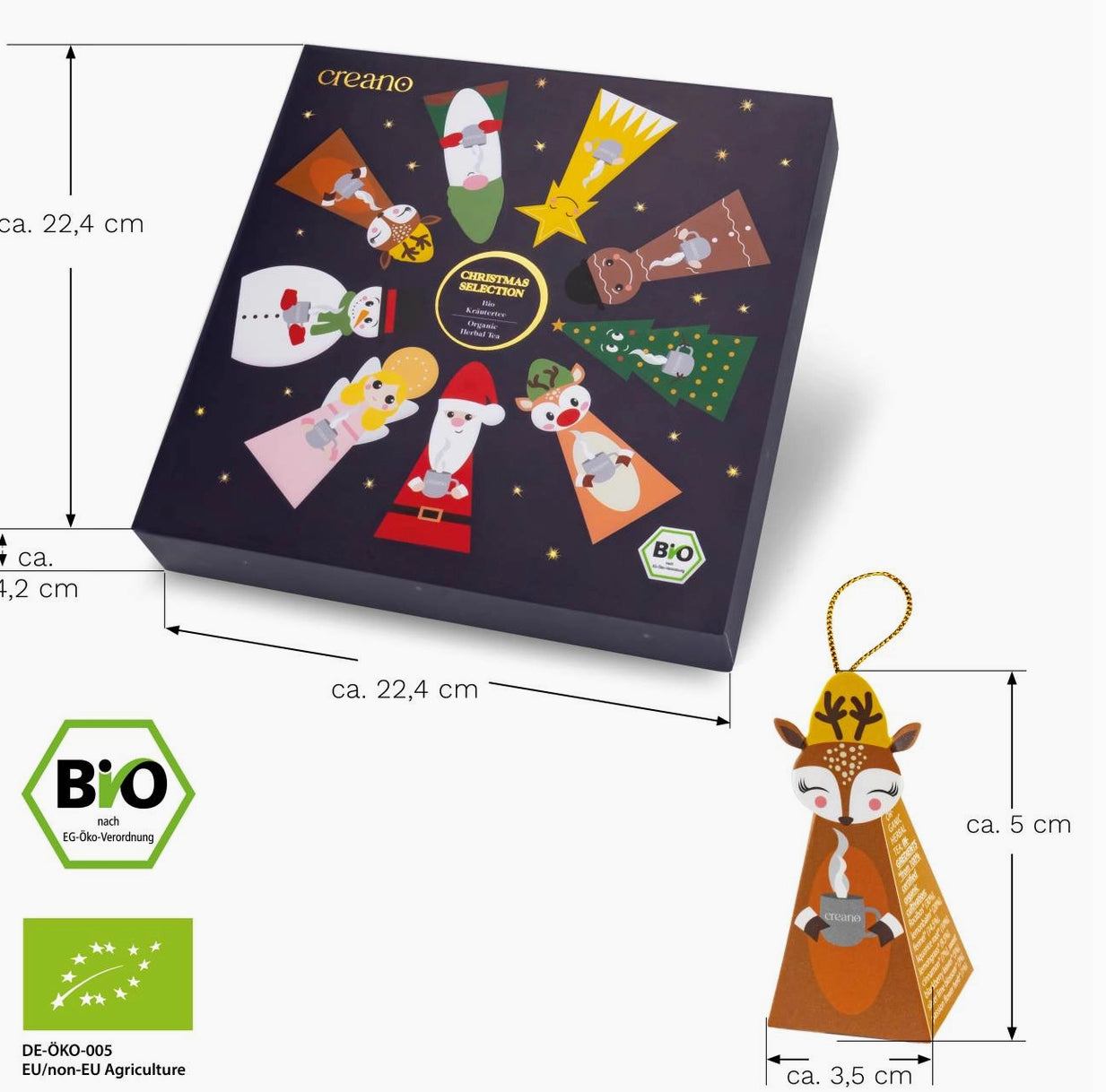 Christmas Organic Herbal Tea 9 Pyramids Gift Set