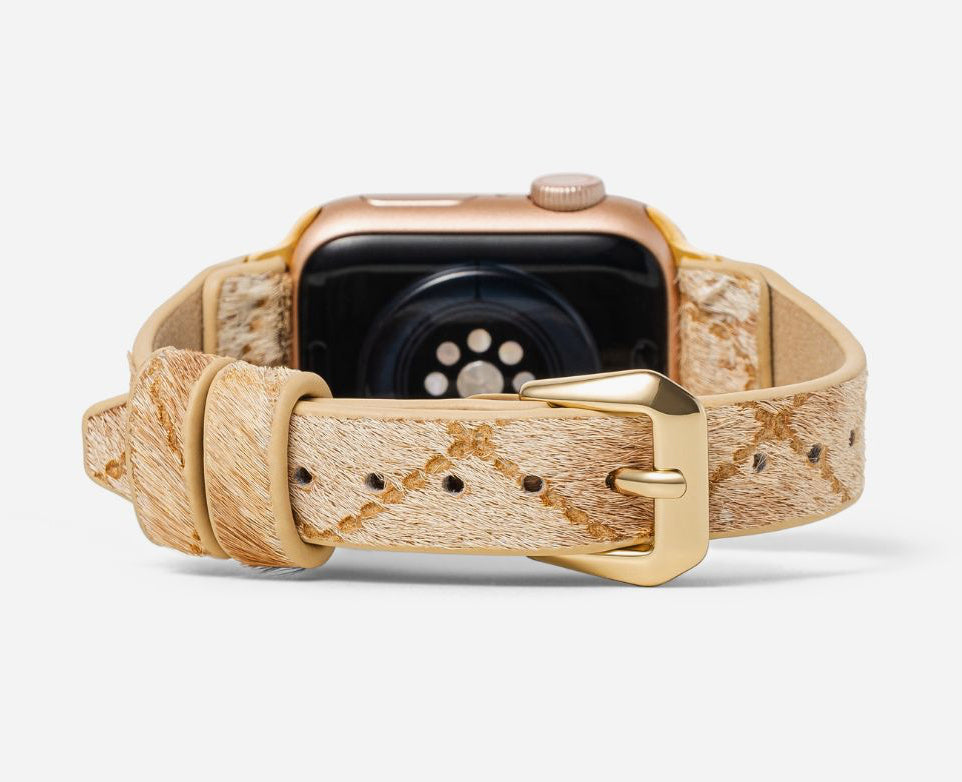 Driftwood Hues Leather Apple Watch Strap